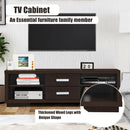 Modern TV Stand Entertainment Center with 2 Drawers and 4 Open Shelves by DirectDeals