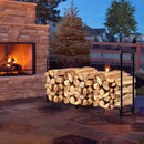 8 Feet Outdoor Steel Firewood Log Rack by LJGDeals