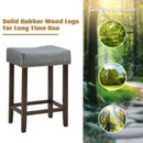 Set of 2 Nailhead Saddle Bar Stools 24 Inch Height by LJGDeals