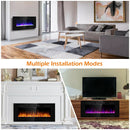 42 Inch Recessed Ultra Thin Electric Fireplace with Timer by DirectDeals