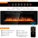 50 Inch Recessed Ultra Thin Electric Fireplace with Timer by LJGDeals