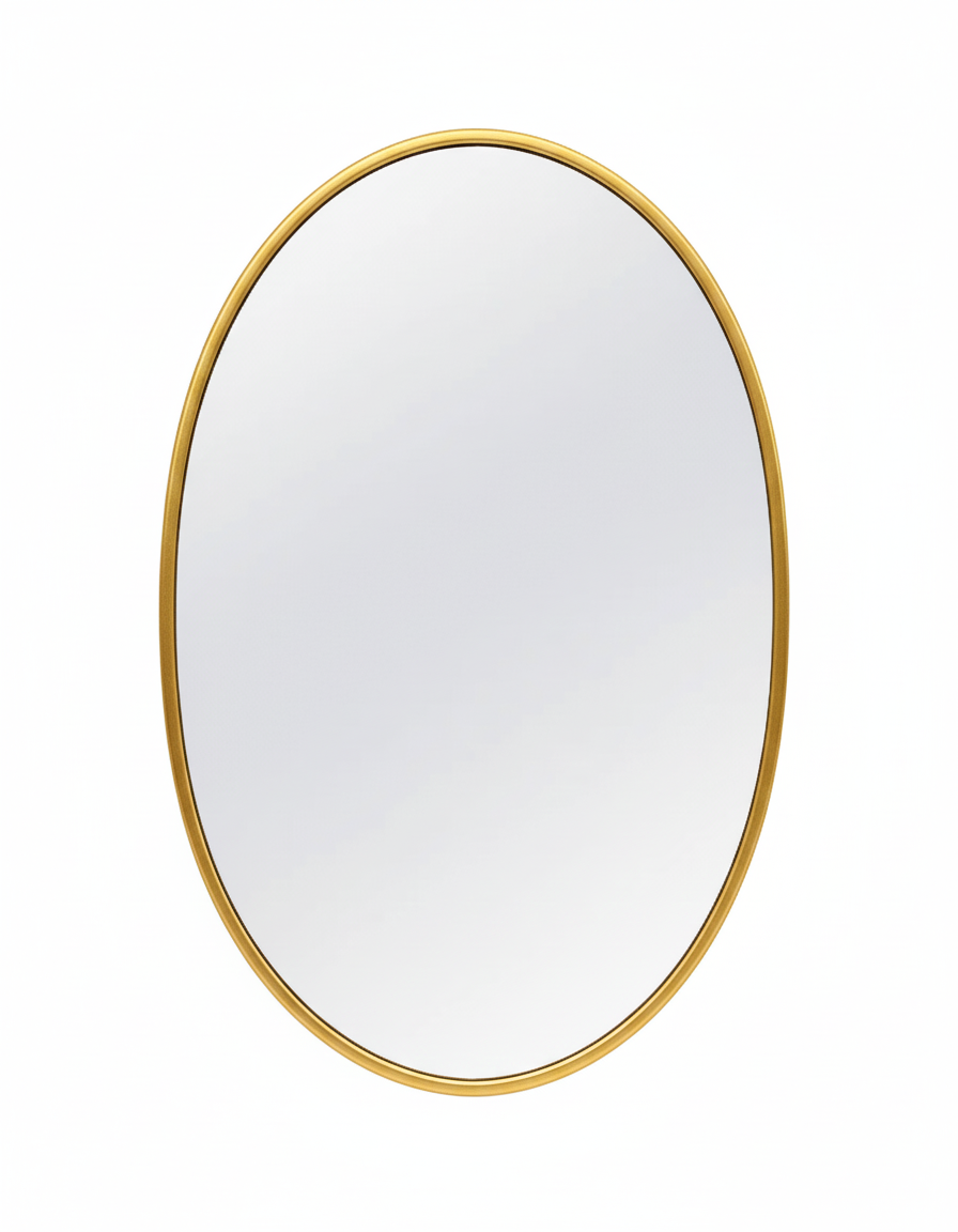 Oval Mirror - Brass Oval Wall Mirror, photo 10 of 13