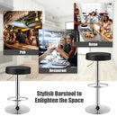 1 PC Round Bar Stool Adjustable Swivel Pub Chair by LJGDeals