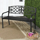 50 Inch Patio Heavy-Duty Metal Garden Bench by LJGDeals