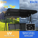 3 Person Steel Frame Patio Swing with Polyester Angle and Adjustable Canopy by LJGDeals