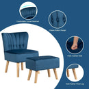 Modern Accent Chair Ottoman Set with Footstool by LJGDeals