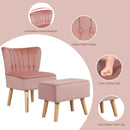 Modern Accent Chair Ottoman Set with Footstool by LJGDeals