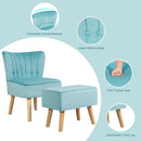 Modern Accent Chair Ottoman Set with Footstool by LJGDeals