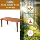 Rectangular Acacia Wood Rustic Dining Furniture Table by LJGDeals