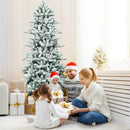 7 Feet Snow Flocked Slim Artificial Christmas Fir Tree by LJGDeals