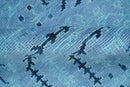 Custom Made Oriental Design Blue Hand Knotted Wool Rug