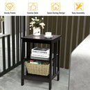 3-Tier Nightstand Sofa Side Table with Baffles and Round Corners by LJGDeals