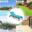 Back Adjustable Cushioned Patio Rattan Lounge Chair by LJGDeals