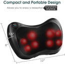 Shiatsu Pillow Massager with Heat Deep Kneading for Shoulder Neck and Back by LJGDeals