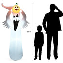 6 Feet Halloween Inflatable Blow Up Ghost with Pumpkin and LED Lights by LJGDeals