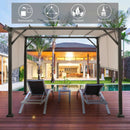 16' x 8' 2Pcs Universal Replacement Canopy for Pergola Structure Sun Awning-Brown by LJGDeals