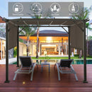16' x 8' 2Pcs Universal Replacement Canopy for Pergola Structure Sun Awning-Brown by LJGDeals
