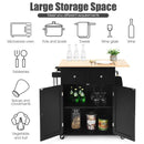 Rubber Wood Countertop Rolling Kitchen Island Cart by LJGDeals