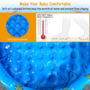51x13Ó Inflatable Swimming Pool Blow Up Family Pool For 3 Kids Foldable Swim Ball Pool Center w/ 4 Valves Bottom Water Drain Plug For Indoor Backyard