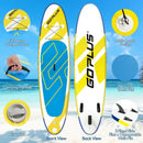 10 Feet Inflatable Stand Up Paddle Board 6 Inches Thick with Backpack Leash Aluminum Paddle by LJGDeals