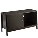 TV Stand Modern Entertainment Cabinet with Sliding Doors-Dark Brown by LJGDeals