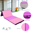 4 Feet x 10 Feet Thick Folding Panel Gymnastics Mat-Pink & Purple by LJGDeals