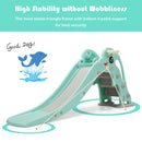 3-in-1 Kids Climber Slide Play Set with Basketball Hoop and Ball
