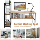 59-Inch Computer Desk Home Office Workstation 4-Tier Storage Shelves by LJGDeals