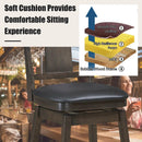 24 inch Swivel Upholstered Counter Height Bar Chair with Rubber Wood Legs by LJGDeals