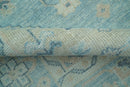 Turkish Serapi Blue and Beige Hand Knotted Wool Area Rug 9x12
