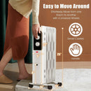 1500W Oil Filled Portable Radiator Space Heater with Adjustable Thermostat by LJGDeals