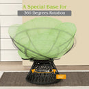 Rattan Papasan Chair Ergonomic 360-degree Swivel Soft Cushion Garden by LJGDeals
