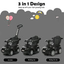 3 In 1 Ride on Push Car Toddler Stroller Sliding Car with Music-Blue by LJGDeals
