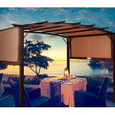 12 x 9 Feet Outdoor Pergola Gazebo with Retractable Canopy Shades by LJGDeals