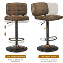 Set of 2 Vintage Bar Stools with Adjustable Height and Footrest by LJGDeals