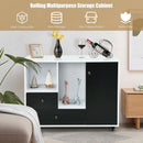 Lateral Mobile Filing Cabinet with 2 Drawers-Black by LJGDeals
