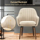 Set of 2 Fabric Upholstered Accent Chairs with Wooden Legs by LJGDeals