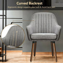 Set of 2 Fabric Upholstered Accent Chairs with Wooden Legs by LJGDeals