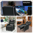 Massage Gaming Recliner Chair with Headrest and Adjustable Backrest for Home Theater by LJGDeals