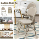 Set of 6 Folding Fabric Upholstered Metal Chairs by LJGDeals