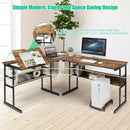 L-Shaped Computer Desk with Tiltable Tabletop by LJGDeals