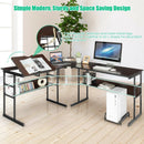 L-Shaped Computer Desk with Tiltable Tabletop by LJGDeals