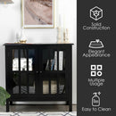 Glass Door Sideboard Console Storage Buffet Cabinet by LJGDeals