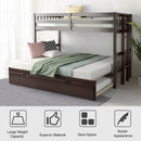 Twin Pull-Out Bunk Bed with Trundle Wooden Ladder by LJGDeals