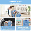 18-Panel Foldable Baby Playpen Kids Activity Center with Lockable Door