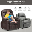 Kids Recliner Chair with Cup Holder and Footrest for Children by LJGDeals