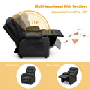 Kids Recliner Chair with Cup Holder and Footrest for Children by LJGDeals
