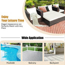 5 Pieces Patio Cushioned Rattan Furniture Set by LJGDeals