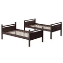 Twin Over Twin Bunk Bed Convertible 2 Individual Beds Wooden by LJGDeals