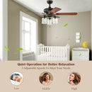 52 Inch Ceiling Fan Light with Pull Chain and 5 Bronze Finished Reversible Blades by LJGDeals